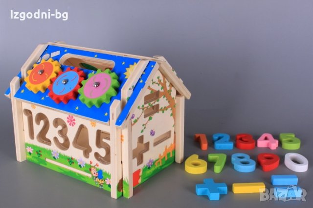 Дървена къщичка за сглобяване с различни учебни функции, снимка 1 - Играчки за стая - 42182619