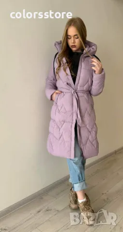 Дамско дълго зимно яке-лилаво IM60U