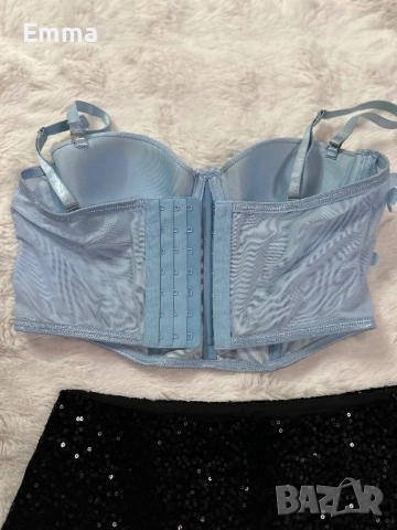 Нежно синьо бюстие, снимка 2 - Корсети, бюстиета, топове - 52366356
