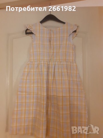 Памучна жълта рокличка, снимка 1 - Детски рокли и поли - 42089417