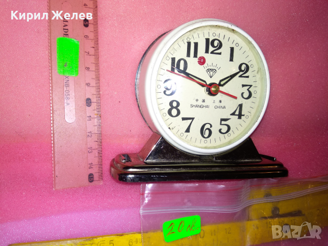 CHANGHAI CHINA Стар КОЛЕКЦИОНЕРСКИ МЕХАНИЧЕН ВИНТИДЖ МОДЕЛ БУДИЛНИК 20801