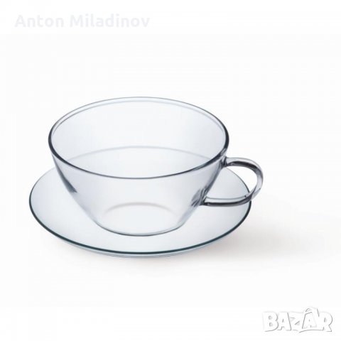 Комплект от 2 бр. чаши със стъклени подложки за топли напитки с вместимост - 300 ml. SIMAX, снимка 2 - Чаши - 31728373