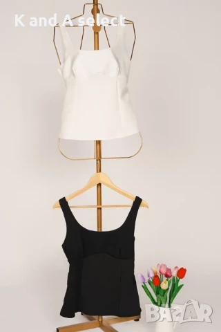 Бял топ с панделка на гърба – модел “Bella”, снимка 3 - Корсети, бюстиета, топове - 51170882