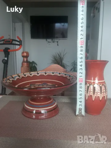 Продавам два керамични, битови, съда- за плодове и ваза.Обявената цена е за двете., снимка 3 - Други ценни предмети - 39045869