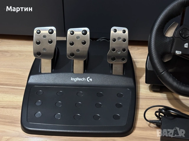 Волан Logitech G920 + Shifter, снимка 5 - Джойстици и геймпадове - 53688847