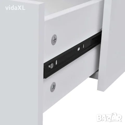 vidaXL Сайдборд с 4 чекмеджета, 60 x 30,5 x 71 см, бял, снимка 5 - Бюфети - 56146439