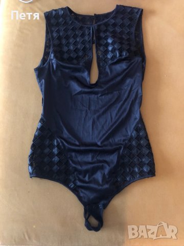 Дамско черно боди с гол гръб, снимка 1