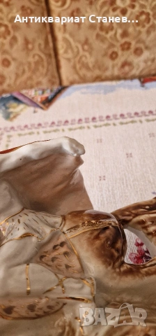 🔥 УНИКАЛНА ГОЛЯМА ПОРЦЕЛАНОВА СТАТУЕТКА – „ДАВИД САСУНСКИ“ 🔥, снимка 15 - Статуетки - 54174677