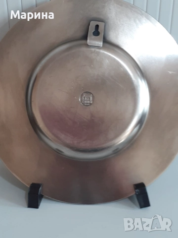 Чиния за стена, пано от калай Antik*Vintage #53, снимка 5 - Антикварни и старинни предмети - 52172285