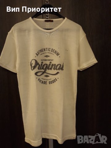 Бяла тениска ОРИГИНАЛ турска с къс ръкав, снимка 1 - Тениски - 37243758