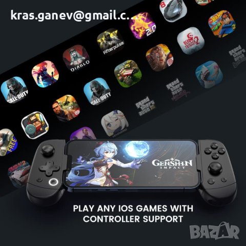 Мобилен контролер за игри Leadjoy M1B за iPhone Поддържа EGG-3DS, снимка 2 - Аксесоари за Apple - 40843460