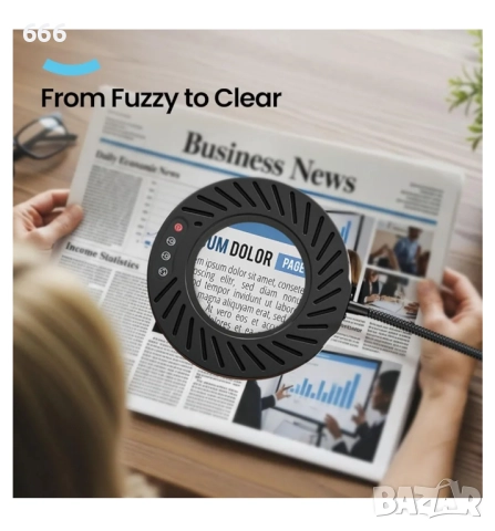 Лупа със светлина и стойка., снимка 5 - Друга електроника - 52861257