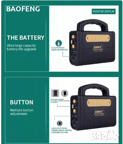 Нов Соларен комплект Dat-At-9006, фенер, прожектор, радио, usd, sd карта, комплект за осветление, снимка 3 - Екипировка - 37450030