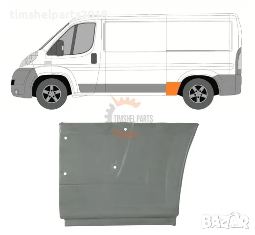 Заден панел калник за CITROEN JUMPER / PEUGEOT BOXER / FIAT DUCATO след 2006 год. - Шофьорска Страна