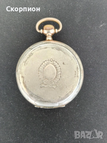 Джобен СРЕБЪРЕН часовник - JUNGHANS - ГЕРМАНИЯ - 15 РУБИНА, снимка 5 - Джобни - 50994374