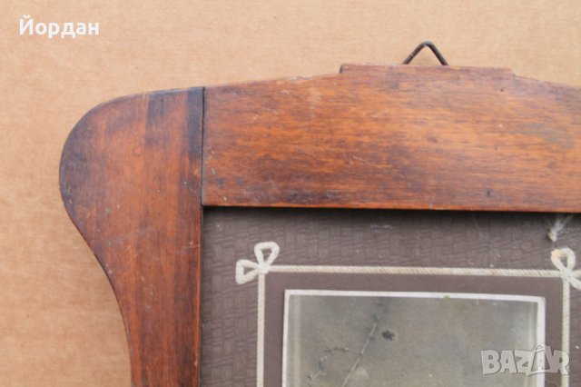 Стара дървена рама със снимка , снимка 2 - Колекции - 40404497