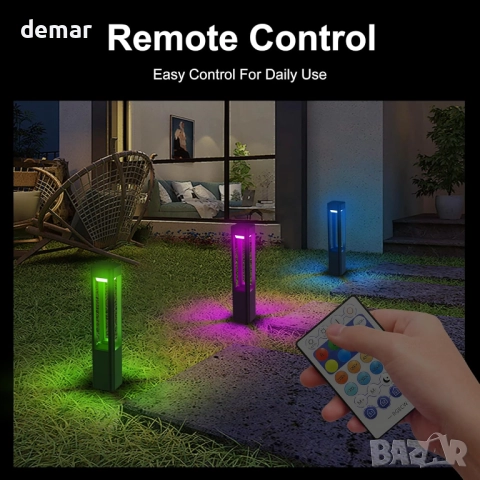 Смарт външна лампа Yotivki, RGBCW LED, приложение, дистанционно, IP65, снимка 6 - Лед осветление - 51875770