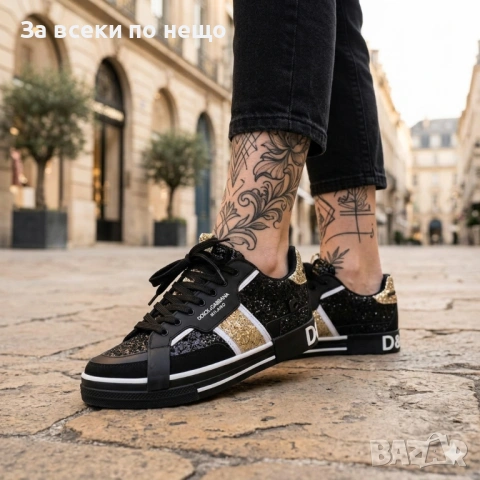 Dolce&Gabbana Portofino "Gold Glit" Edition Дамски Маратонки С Кутия👟Дамски Спортни Обувки Код S448