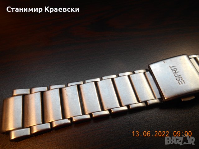 Esprit -watch strap original -  metal 16mm, снимка 2 - Каишки за часовници - 37285128