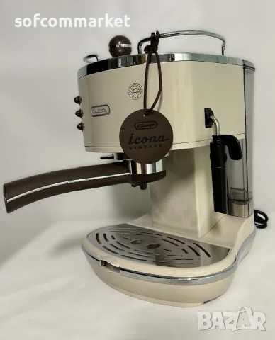 Кафемашина DeLonghi Icona Vintage ECOV 311 (Бежова) + 6 мес. ГАРАНЦИЯ, снимка 3 - Кафемашини - 55831382