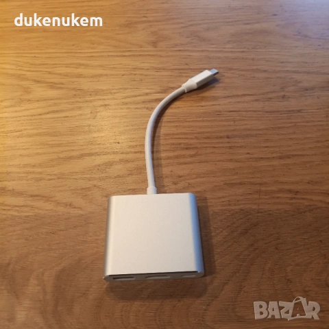 USB-C към HDMI адаптер 3-в-1 – 4K, PD 100W, USB 3.0, снимка 7 - Кабели и адаптери - 53241689