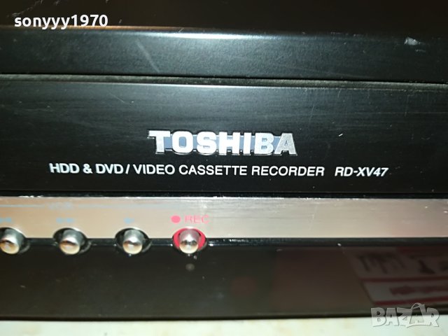 TOSHIBA HDD/DVD/VCR RECORDER-GERMANY 1207221303, снимка 2 - Плейъри, домашно кино, прожектори - 37365103