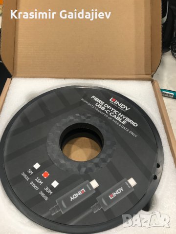 15 М ОПТИЧЕН ХИБРИДЕН USB КАБЕЛ ТИП C, САМО АУДИО/ВИДЕО, снимка 2 - Кабели и адаптери - 38908459