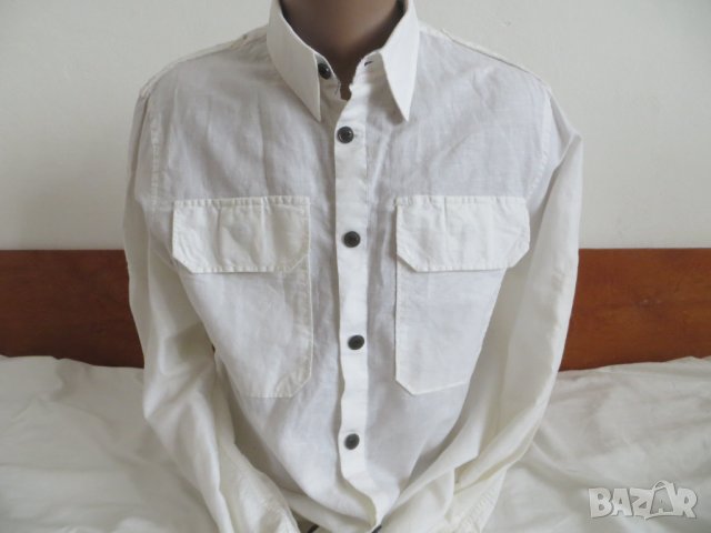 Мъжка риза с дълъг ръкав памук и лен J.C.RAGS, снимка 2 - Ризи - 37119022