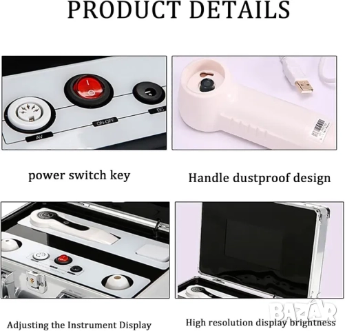 Скенер за диагностика на скалп и кожа , детектор за фоликулит, снимка 4 - Друго оборудване - 52083400