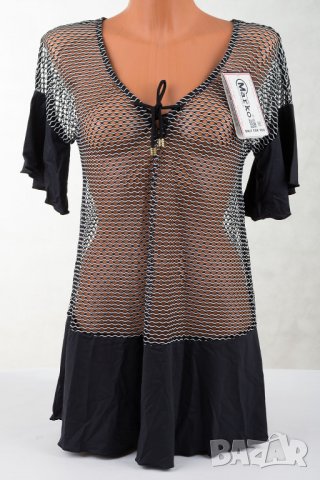 Плажна мрежеста туника в черно марка Marko - S, снимка 2 - Туники - 31410998