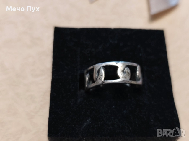 Сребърен пръстен (293), снимка 6 - Пръстени - 52298376