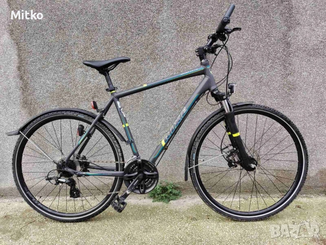 28 цола алуминиев велосипед с 21 скорости усилени капли амортисьори предни като нов 