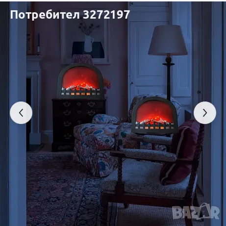 USB LED Декоративна лампа/камина с реалистичен изкуствен огън, снимка 6 - Настолни лампи - 48433469