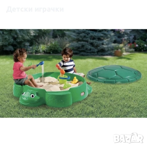 Пясъчник с капак костенурка Little Tikes зелен , снимка 2 - Други - 50991347