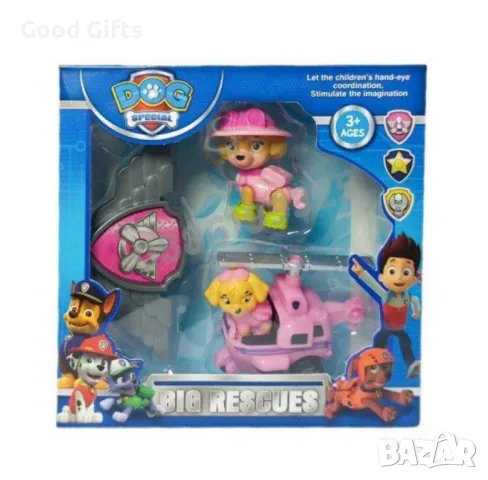 Комплект Пес патрул Колички с Кученце и значка, Фигурки Пес Патрул Paw Patrol , снимка 2 - Фигурки - 47468347