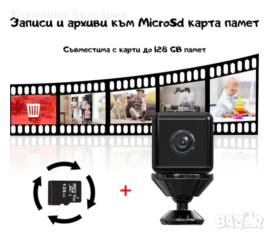 НОВО! WiFi Мини шпионска камера кубче - скрита камера, снимка 9 - Комплекти за видеонаблюдение - 48767684