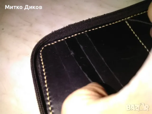 Портмоне чантичка естествена кожа дебела 21х12см, снимка 4 - Портфейли, портмонета - 49600954