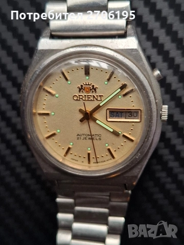 Vintage Orient Automatic 21 jewels- Ориент автоматик 21 камъка , снимка 9 - Мъжки - 54360013