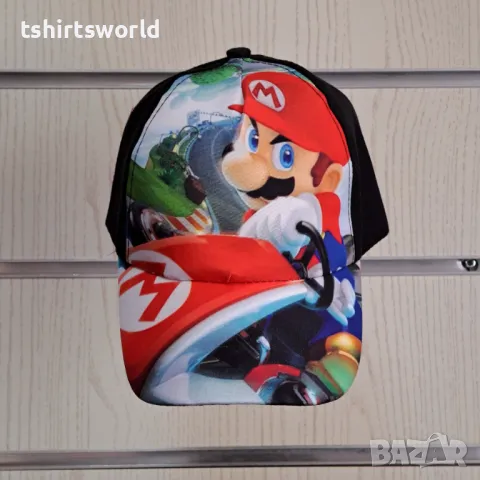 Нова детска шапка с козирка Super Mario Bros (Супер Марио) в черен цвят