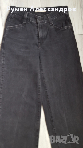 Черни дамски дънки Levi Strauss '94 Baggy Wide Leg W25 L33, снимка 5 - Дънки - 52043760