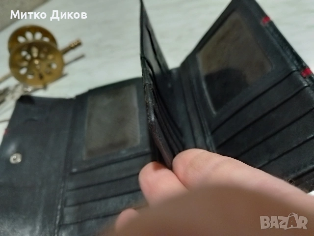 Портмоне Арт с много прегради дамско ест.кожа 155х 95 мм отлично, снимка 5 - Портфейли, портмонета - 53902127