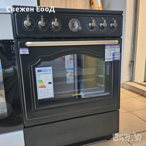 черна ретро печка GORENJE - 60 см.