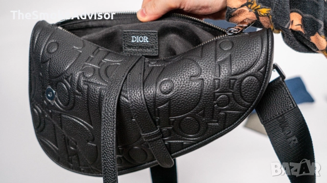 Чанта Dior Gravity от кожа и черен гранулиран телешки набук, снимка 9 - Чанти - 52299168