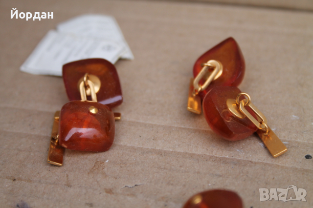 СССР кехлибарени копчета за ръкавели, снимка 9 - Антикварни и старинни предмети - 44792684