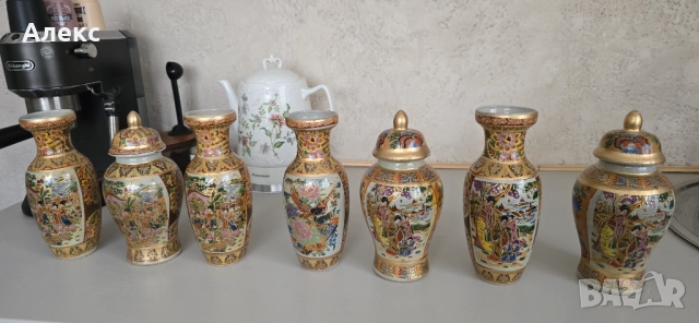 Комплект три стари Китайски вази., снимка 4 - Антикварни и старинни предмети - 52298177