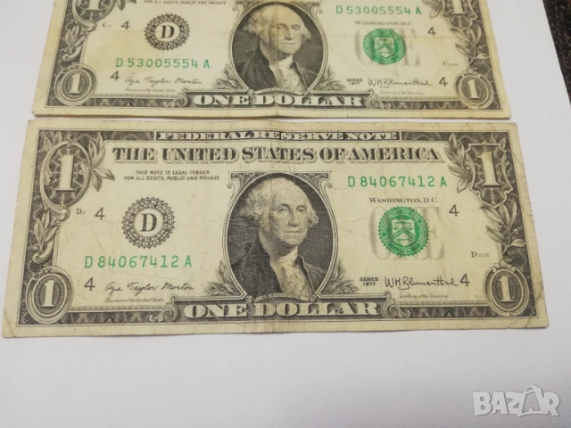 1 долар /сащ/ от 1977 г., снимка 4 - Нумизматика и бонистика - 53090172