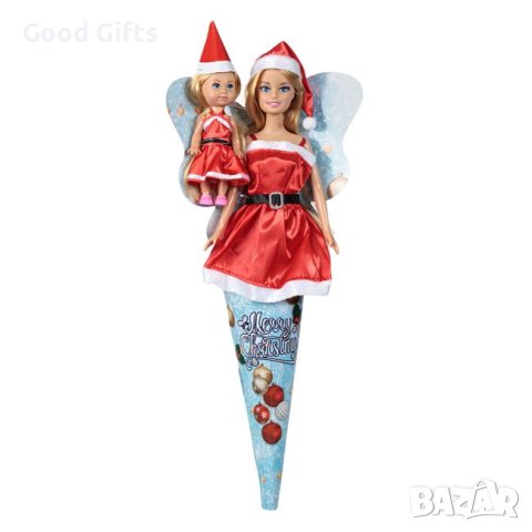 Коледна кукла с момиченце, 30см, снимка 2 - Кукли - 42792944