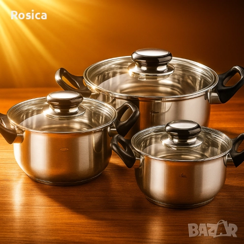 Комплект тенджери MC1855 – 6 части за подредена кухня и готвене без излишен хаос, снимка 3 - Съдове за готвене - 52150543