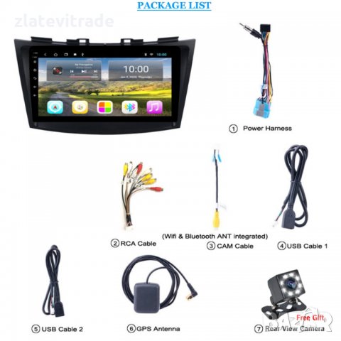 SUZUKI SWIFT 2010-2016 - 9'' Андроид Навигация, снимка 6 - Аксесоари и консумативи - 31800529