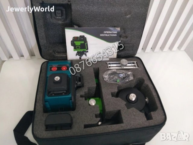 Нов Професионален Лазерен 4D нивелир F-POWER до 40 метра, снимка 6 - Куфари с инструменти - 30508109